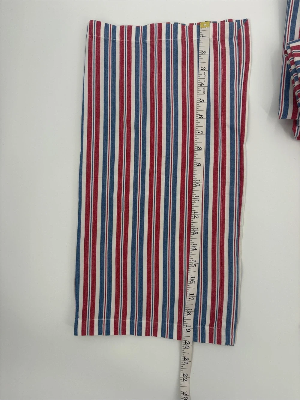 Crate&Barrel Red, Blue & White Striped Sausalito Placemat